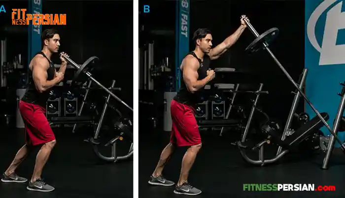 آموزش حرکت پرس سرشانه لندماین تک دست | Landmine Linear Jammer (single arm) 2 پرس سرشانه لندماین